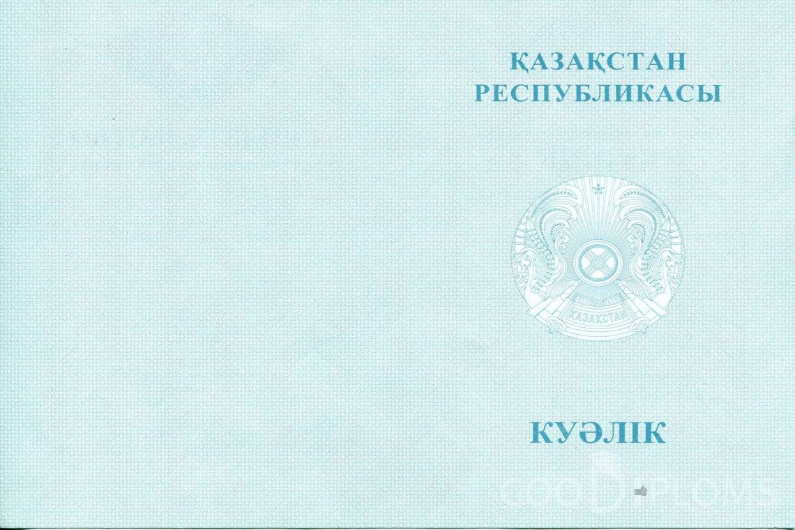 Казахский аттестат за 9 класс - Обратная сторона- Минск